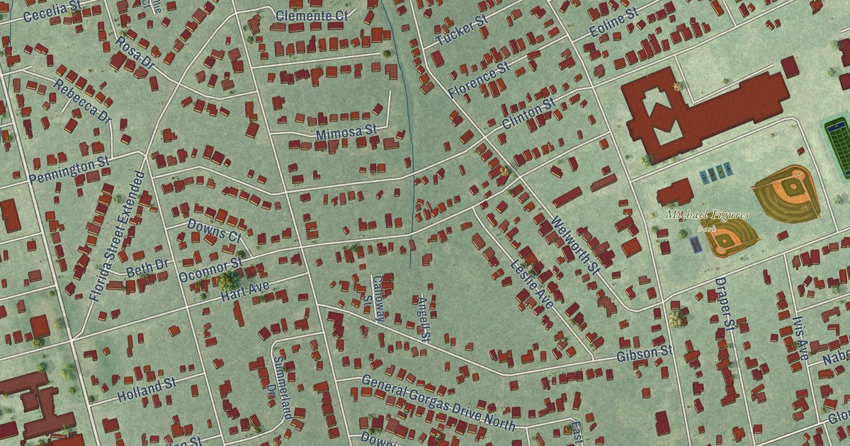 Map of Toulminville, Alabama in 2026