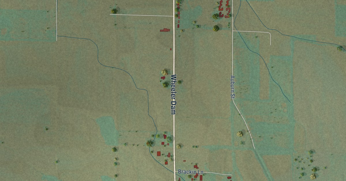 Map of Town Creek, Alabama in 2026