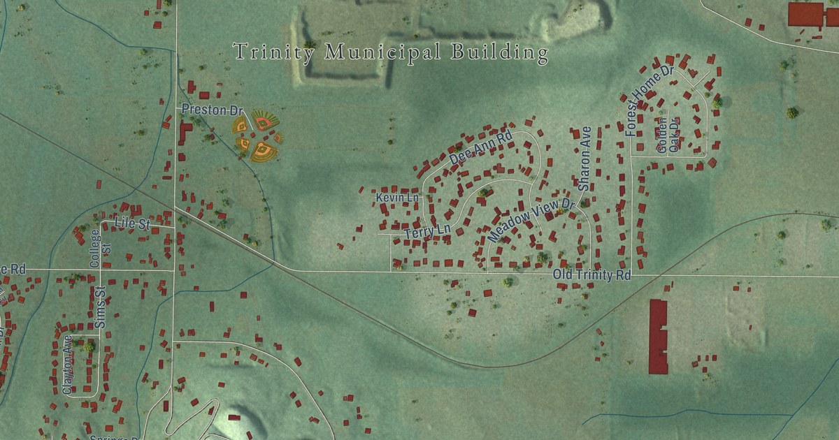 Map of Trinity, Alabama in 2026
