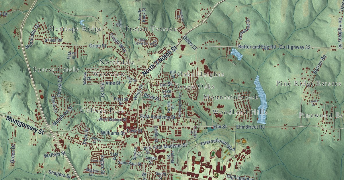 Map of Troy, Alabama in 2026