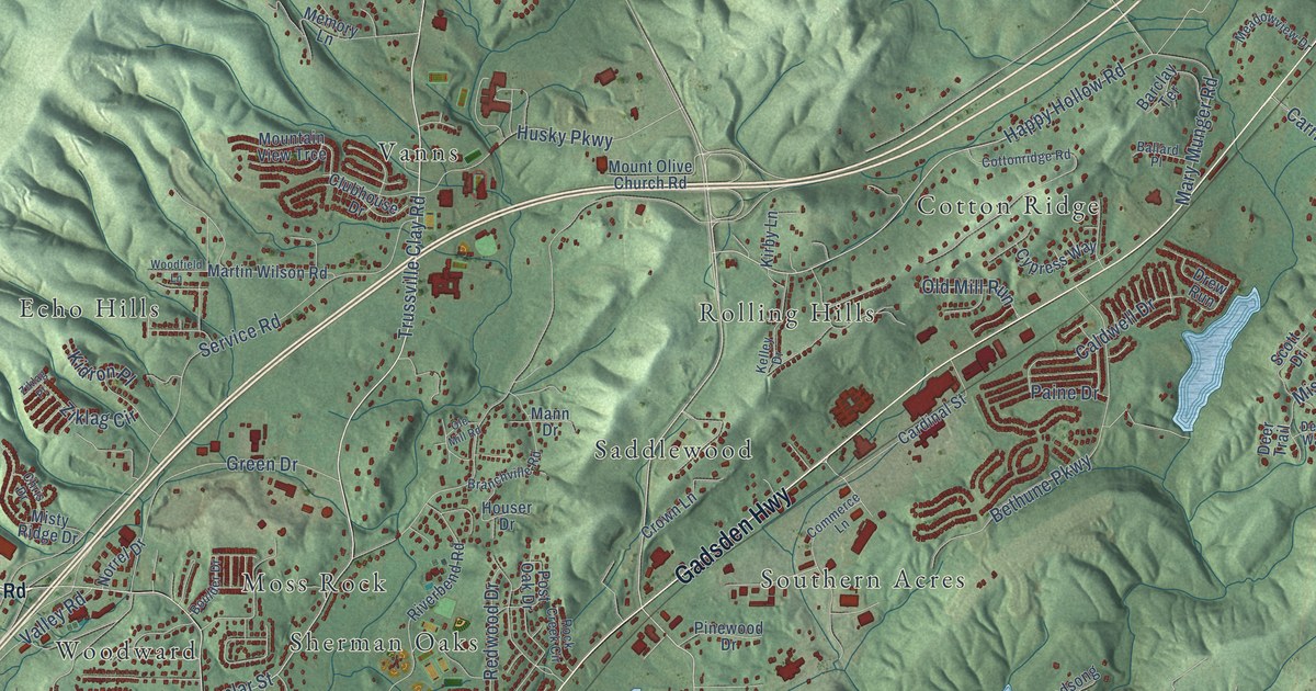 Map of Trussville, Alabama in 2026