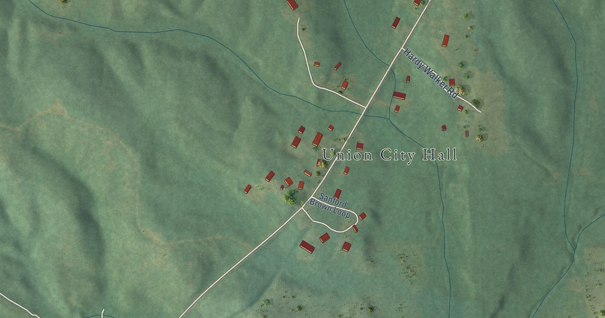 Map of Union, Alabama in 2026
