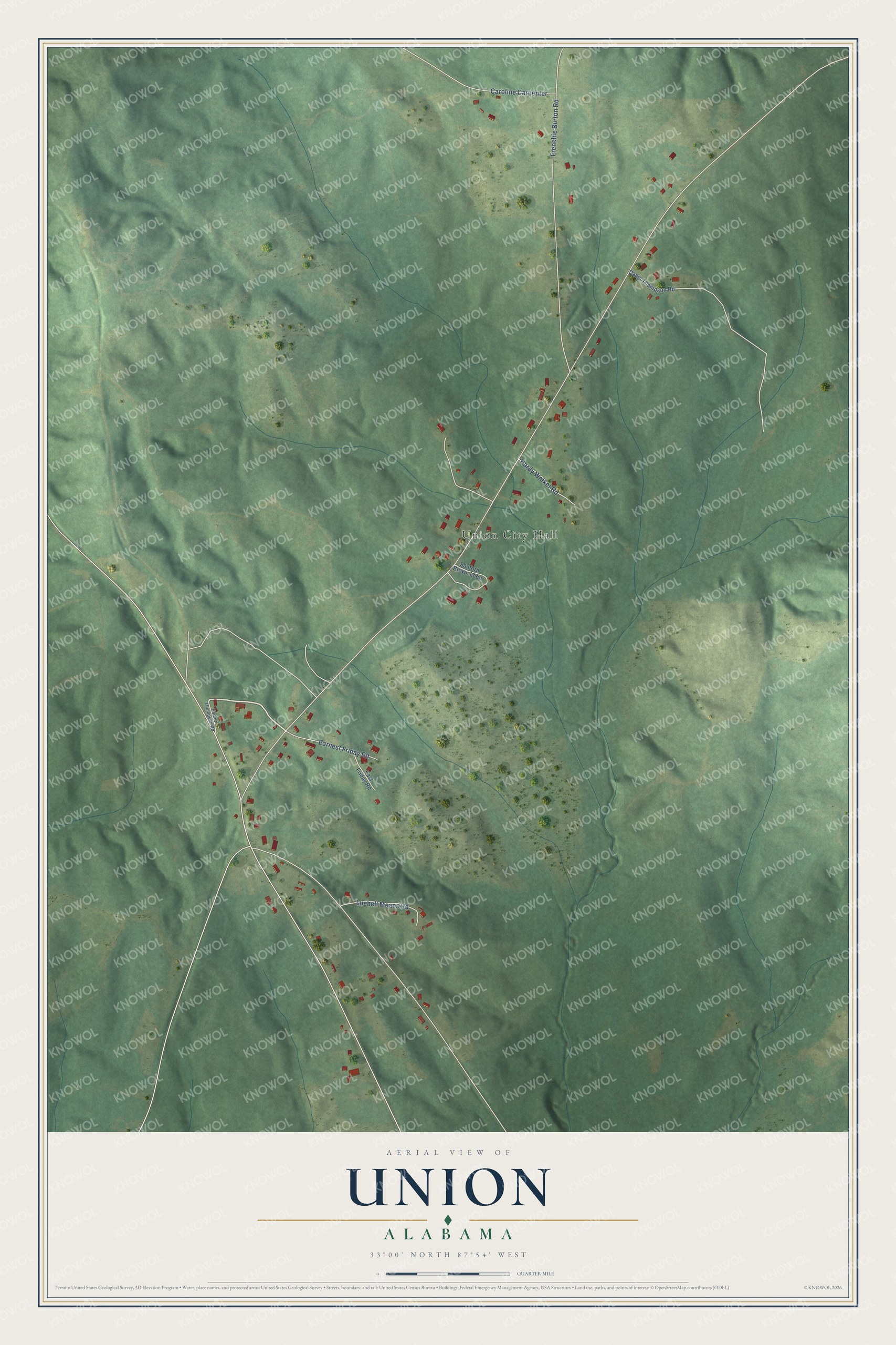 Watermarked full-map preview of Union, Alabama