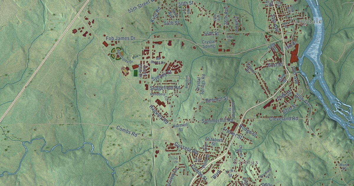 Map of Valley, Alabama in 2026