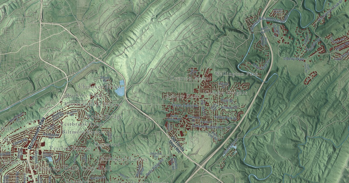 Map of Vestavia Hills, Alabama in 2026