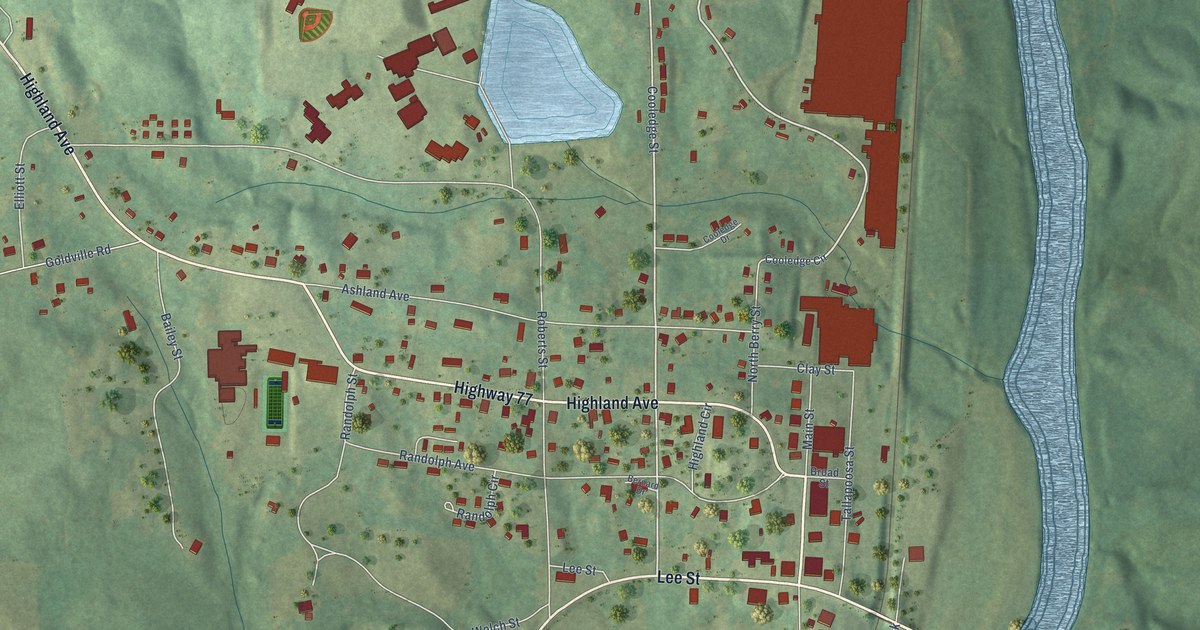Map of Wadley, Alabama in 2026