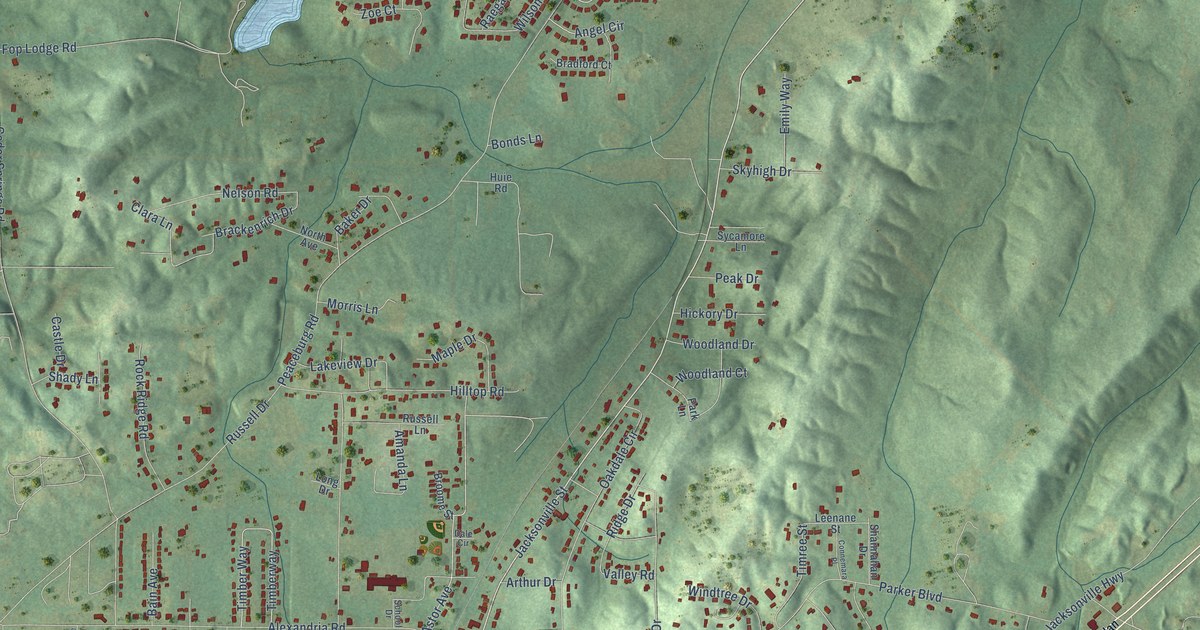 Map of Weaver, Alabama in 2026