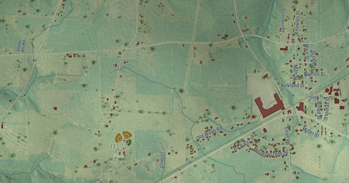 Map of Webb, Alabama in 2026
