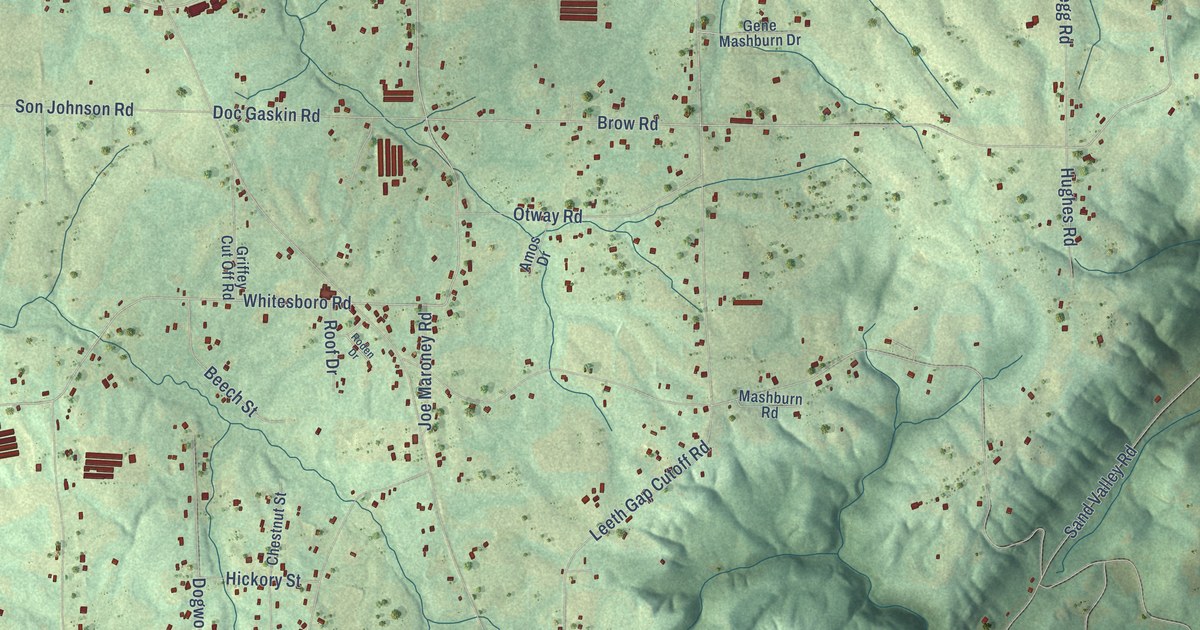 Map of Whitesboro, Alabama in 2026