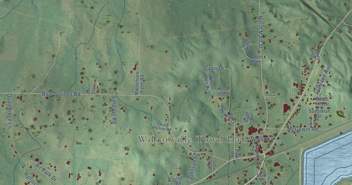 Map of Wilsonville, Alabama in 2026