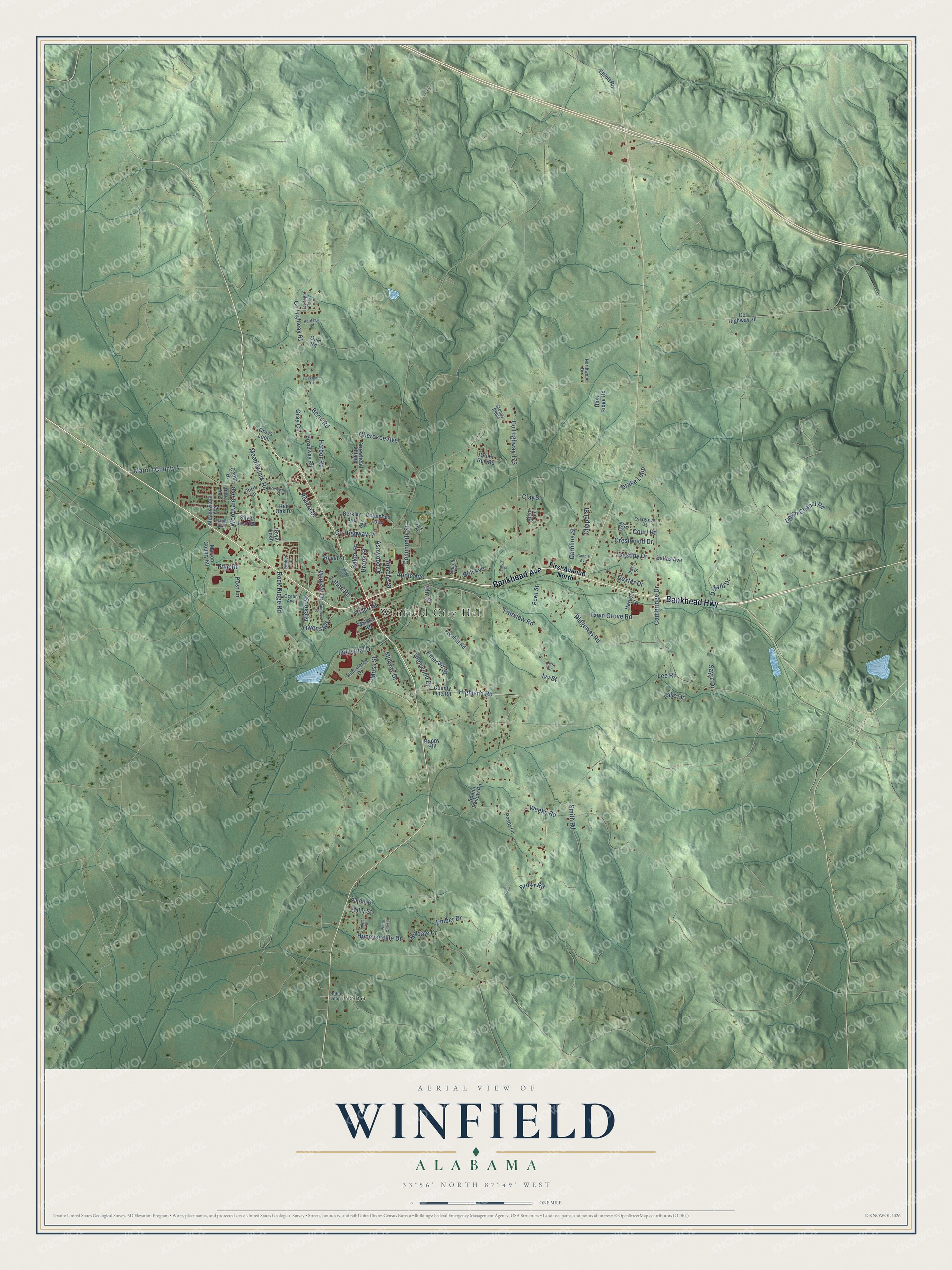 Watermarked full-map preview of Winfield, Alabama