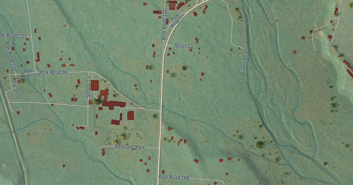 Map of Acorn, Arkansas in 2026