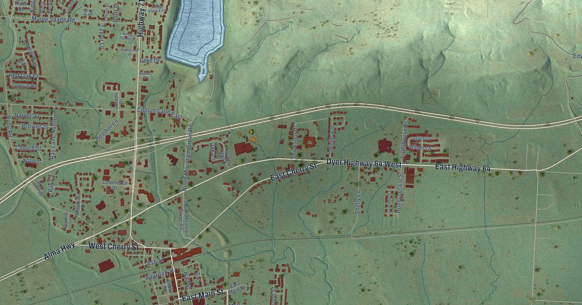 Map of Alma, Arkansas in 2026