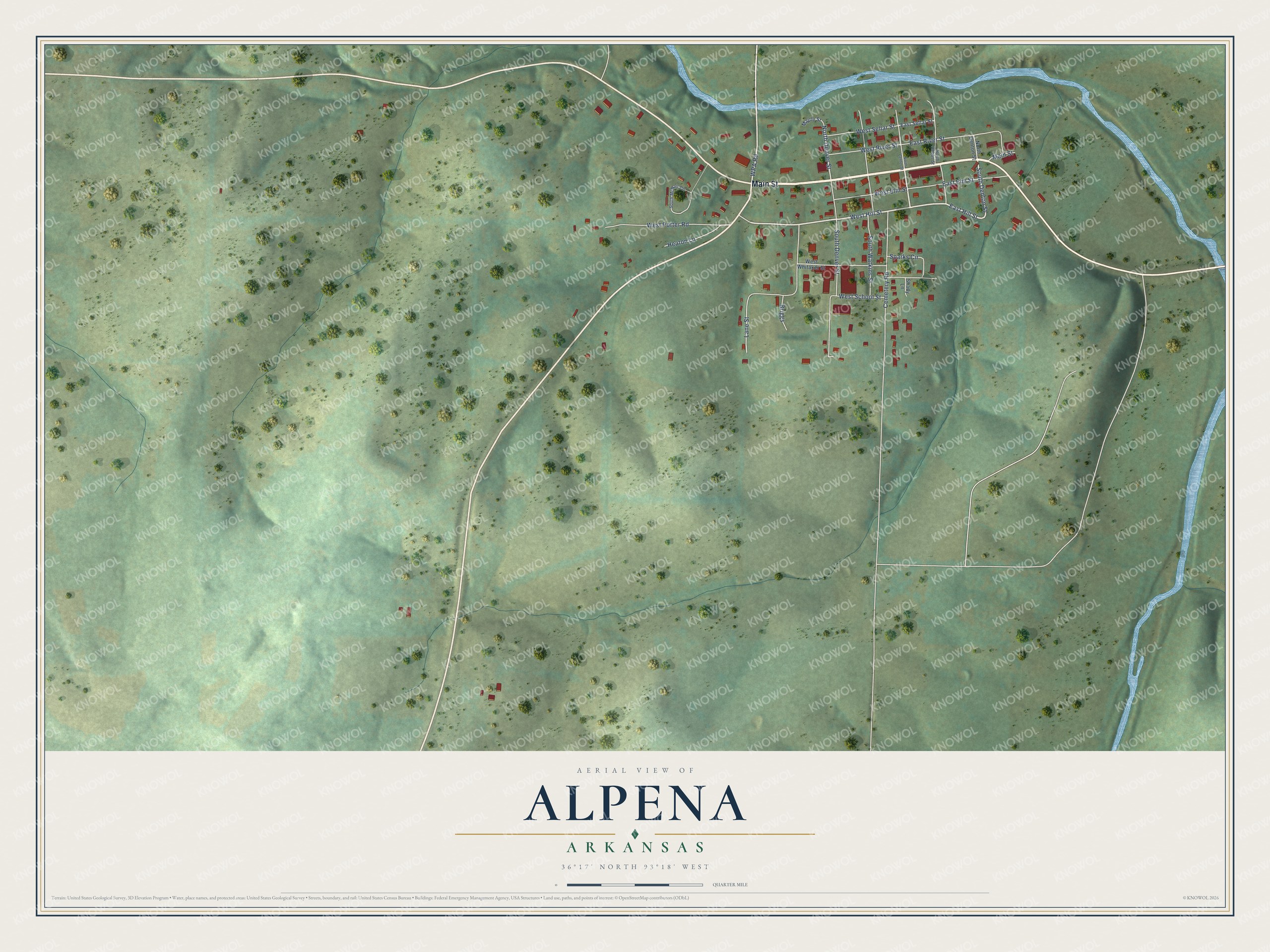 Watermarked full-map preview of Alpena, Arkansas