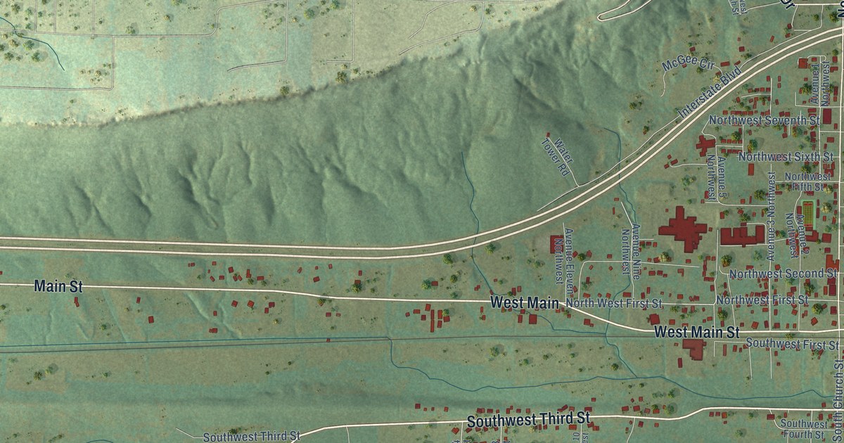 Map of Atkins, Arkansas in 2026