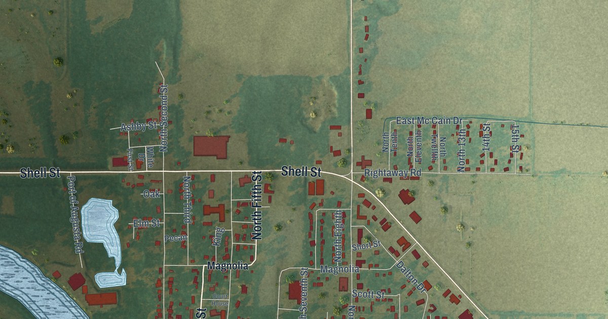 Map of Augusta, Arkansas in 2026