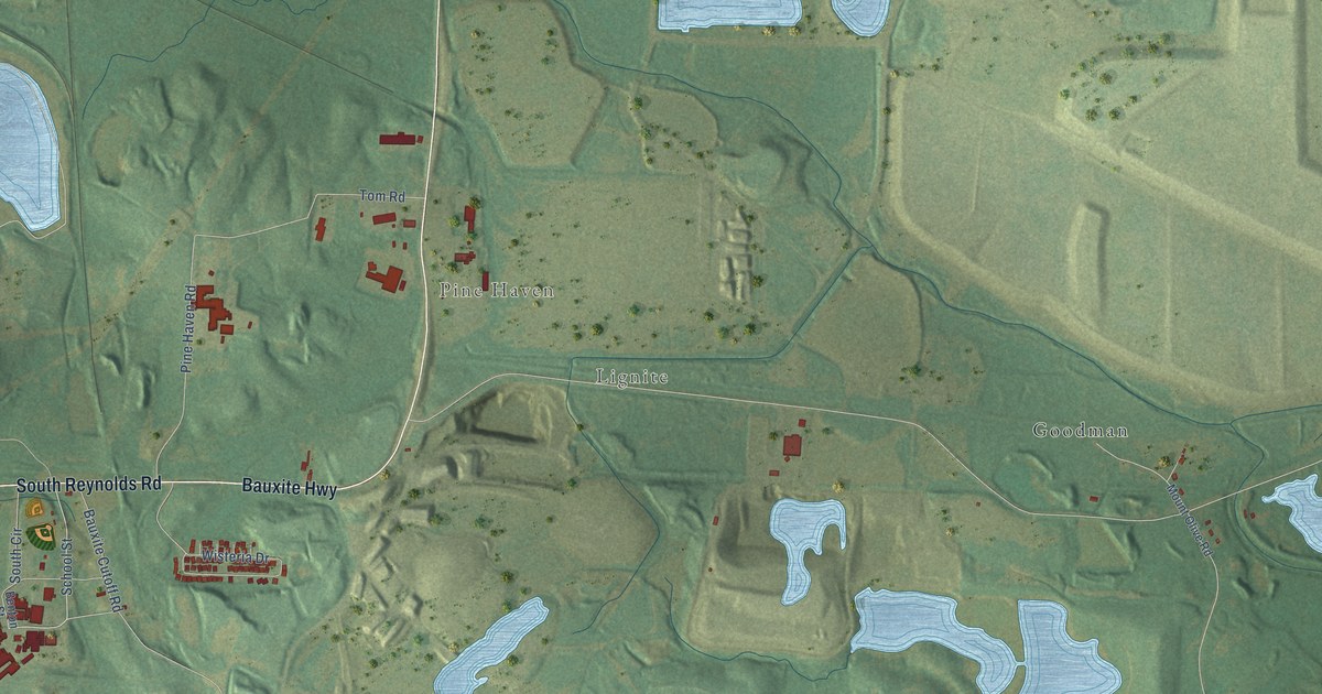 Map of Bauxite, Arkansas in 2026