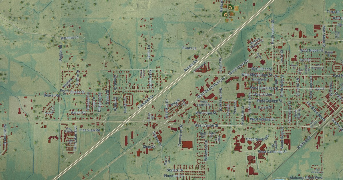 Map of Beebe, Arkansas in 2026