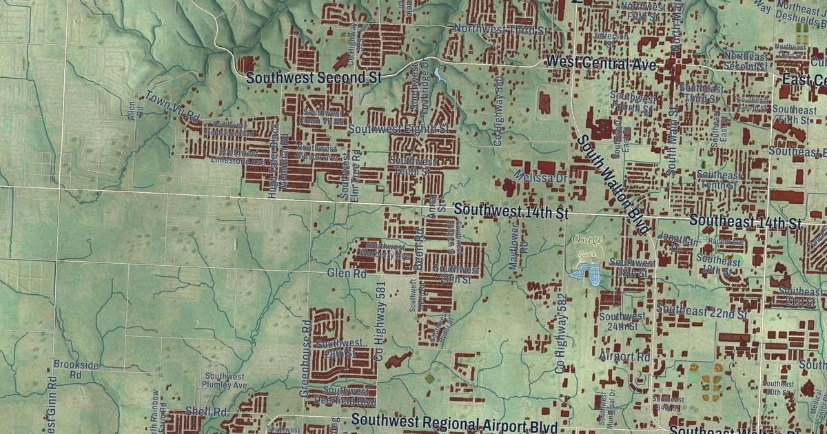 Map of Bentonville, Arkansas in 2026