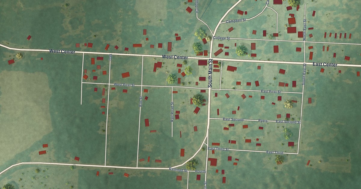 Map of Blevins, Arkansas in 2026