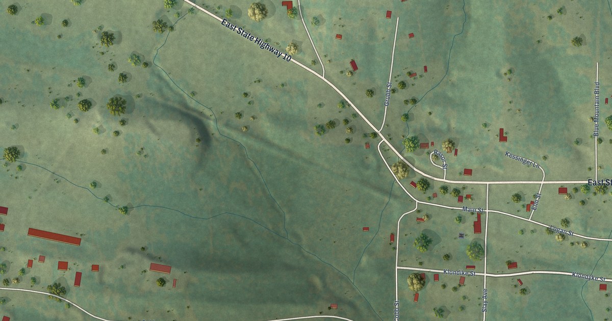 Map of Blue Mountain, Arkansas in 2026