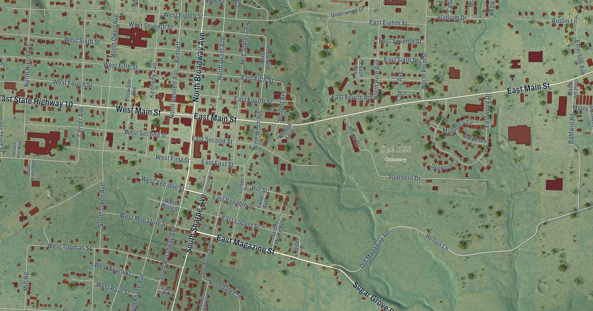 Map of Booneville, Arkansas in 2026