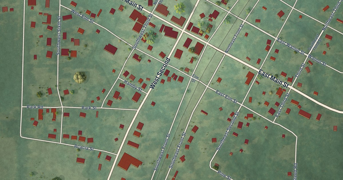 Map of Bradford, Arkansas in 2026