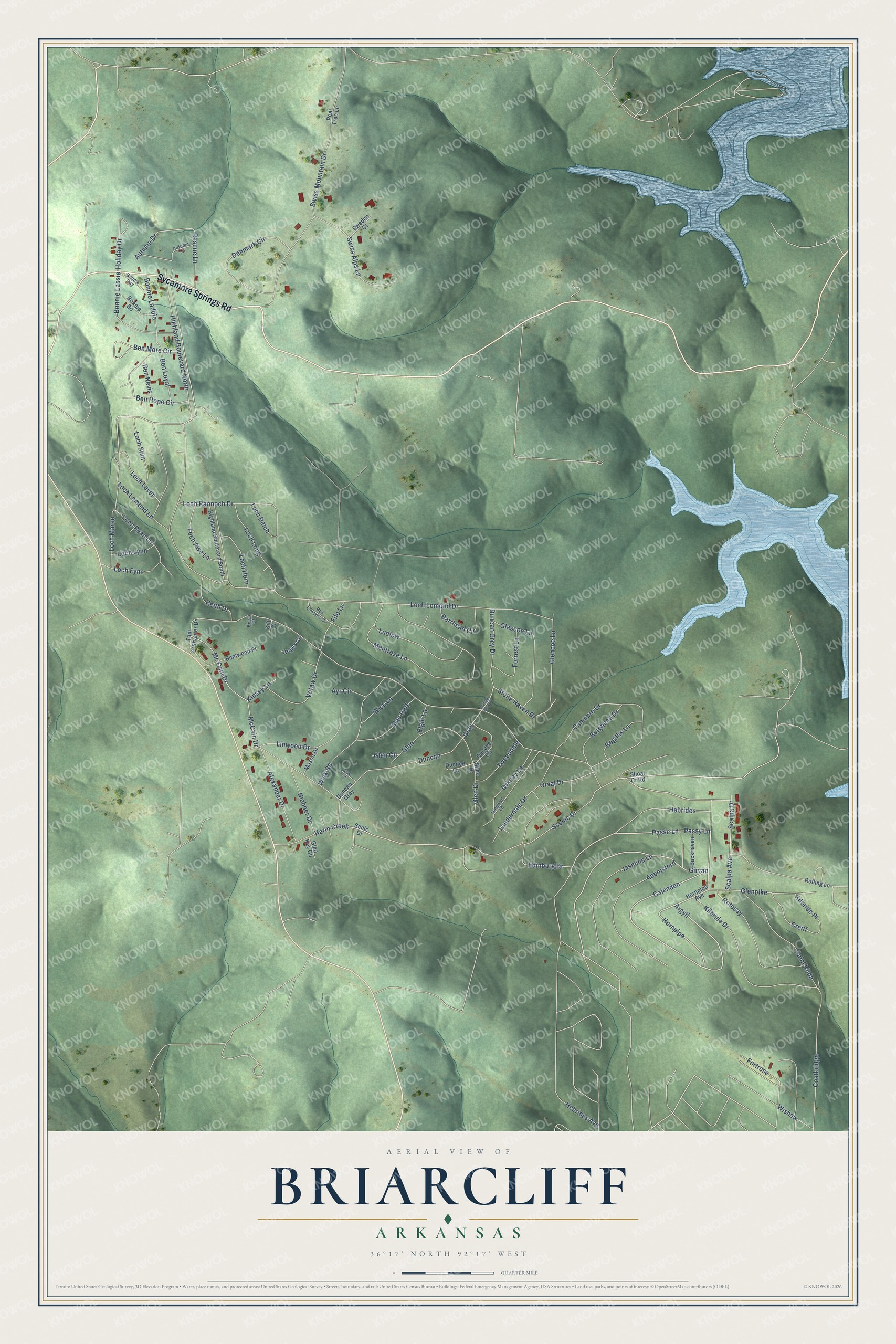 Watermarked full-map preview of Briarcliff, Arkansas