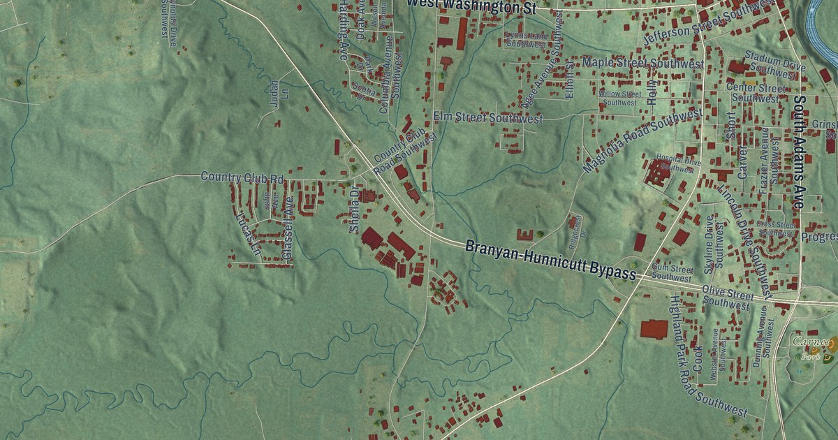 Map of Camden, Arkansas in 2026