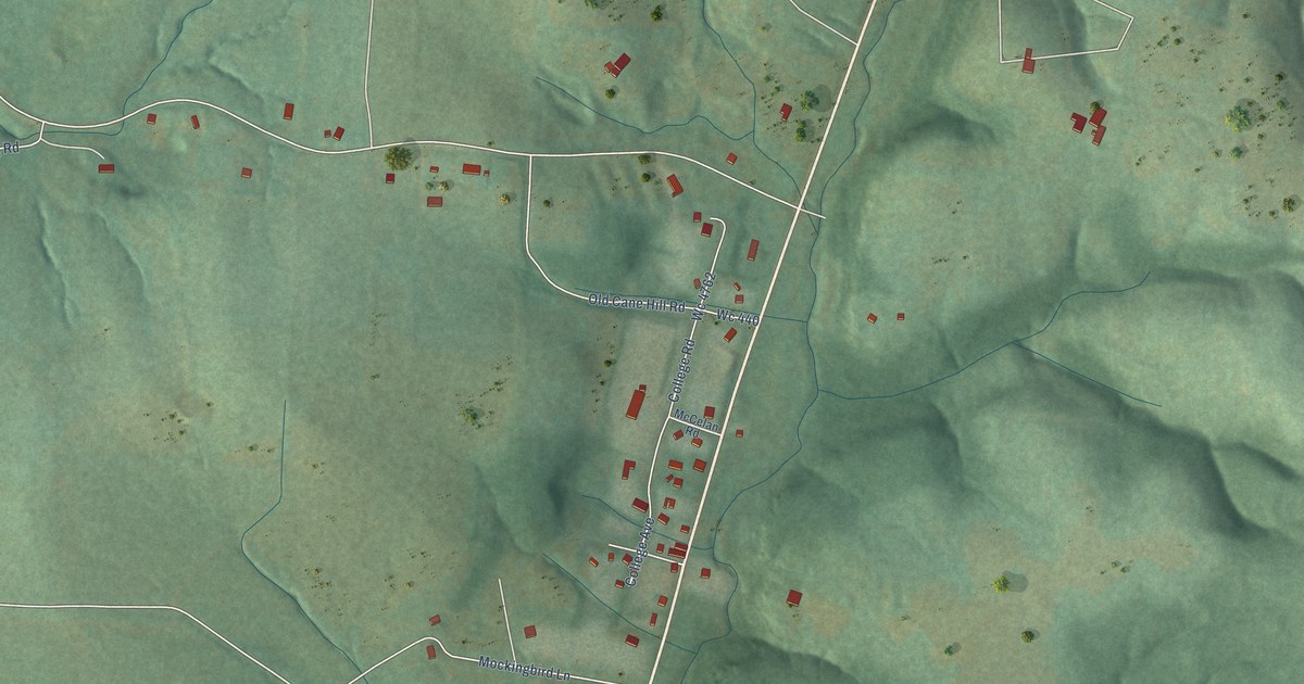 Map of Canehill, Arkansas in 2026