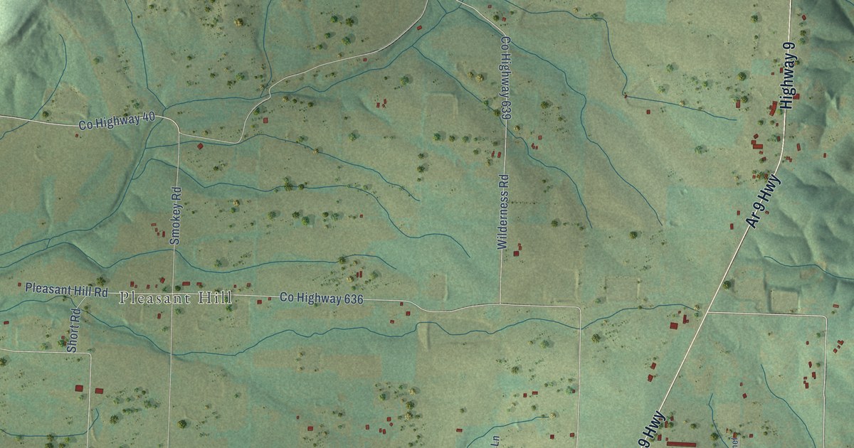 Map of Center Ridge, Arkansas in 2026