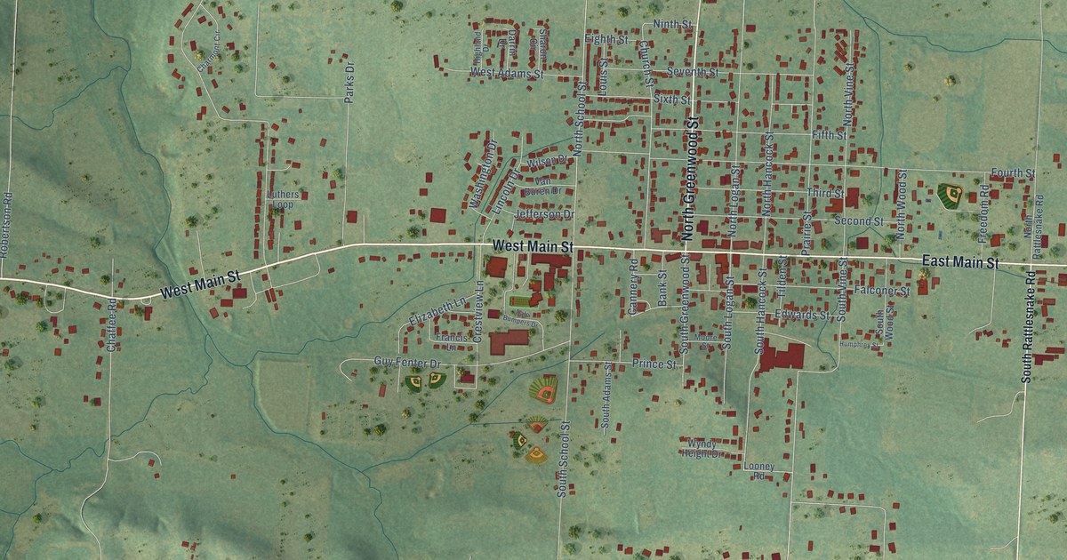 Map of Charleston, Arkansas in 2026