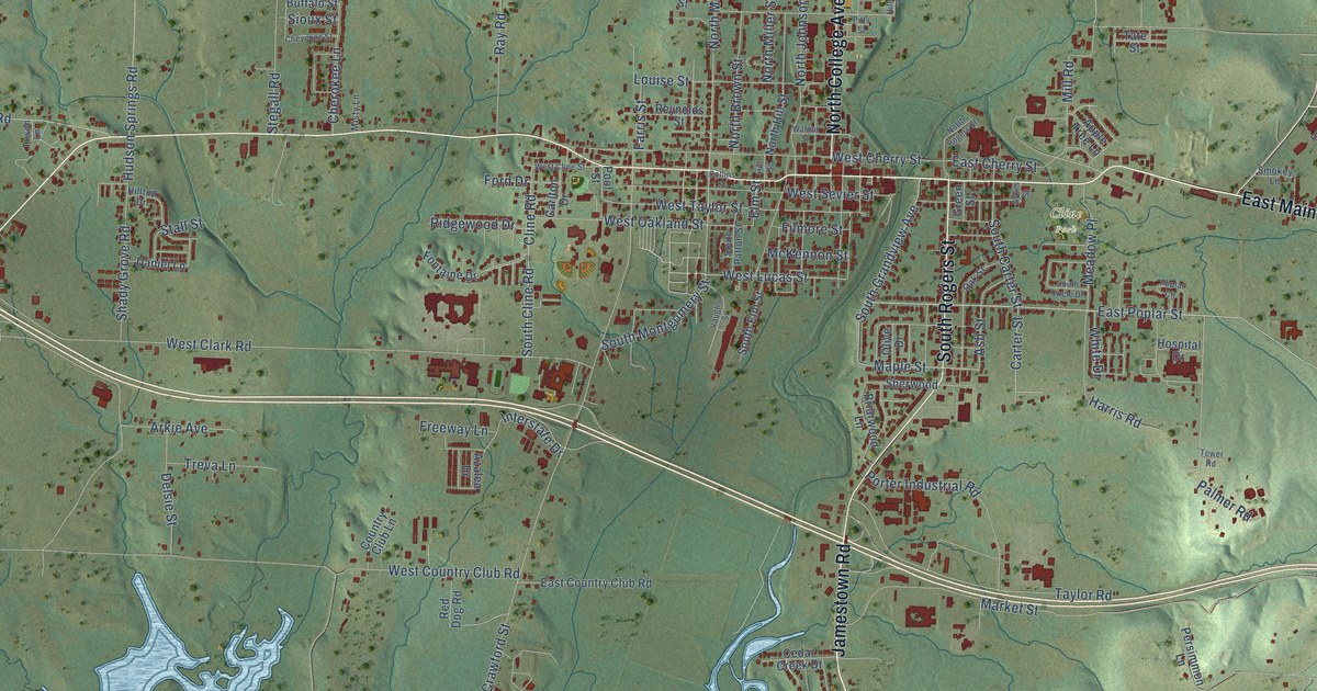 Map of Clarksville, Arkansas in 2026