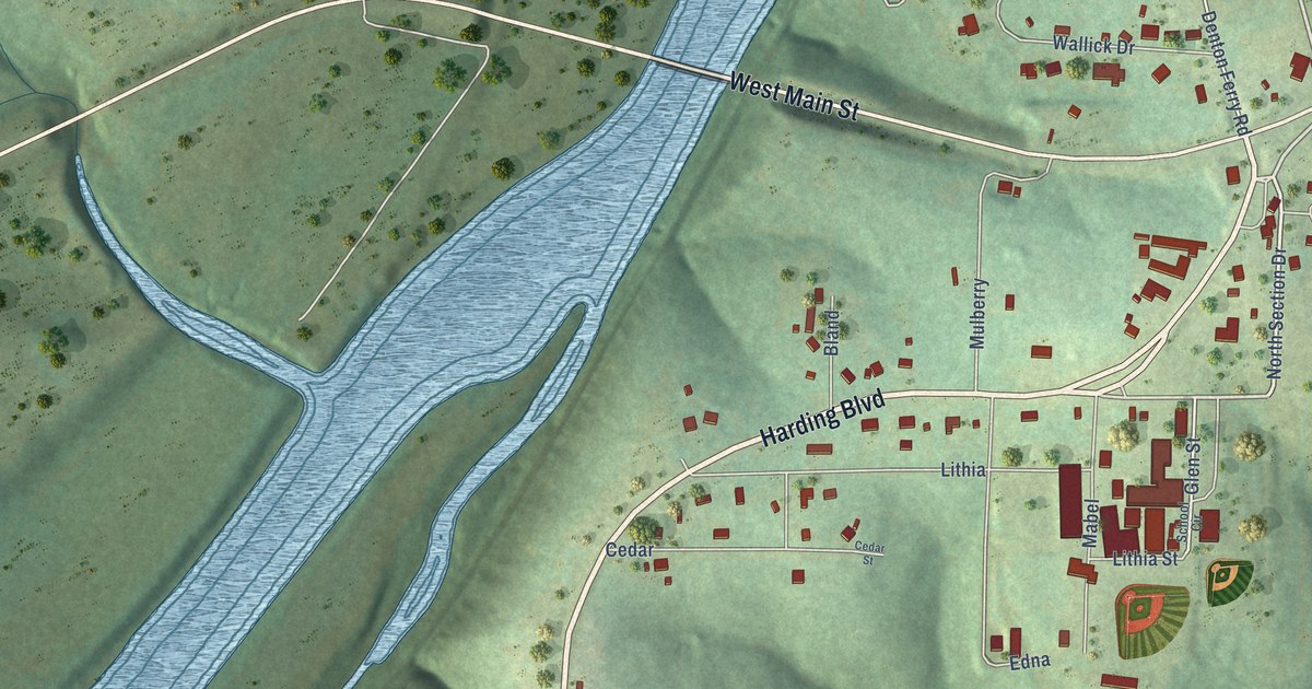 Map of Cotter, Arkansas in 2026