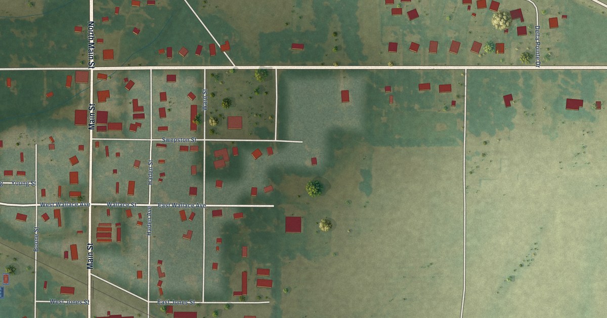 Map of Crawfordsville, Arkansas in 2026