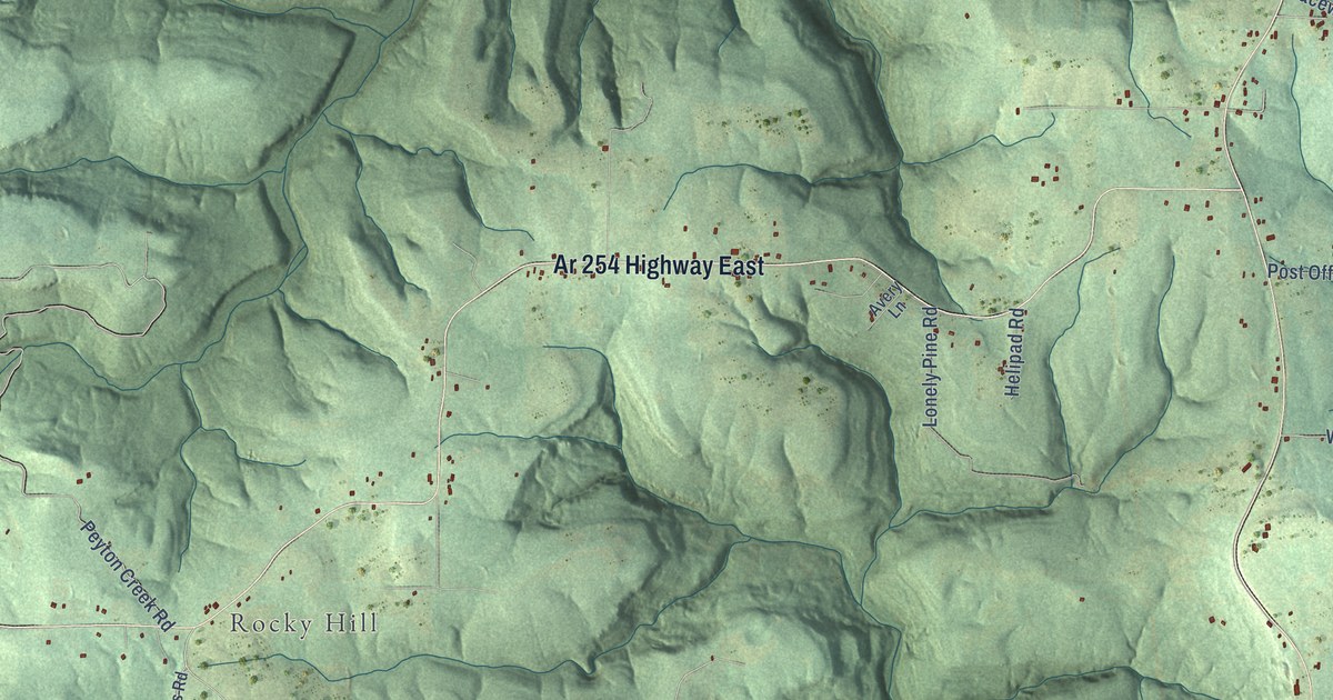 Map of Dennard, Arkansas in 2026