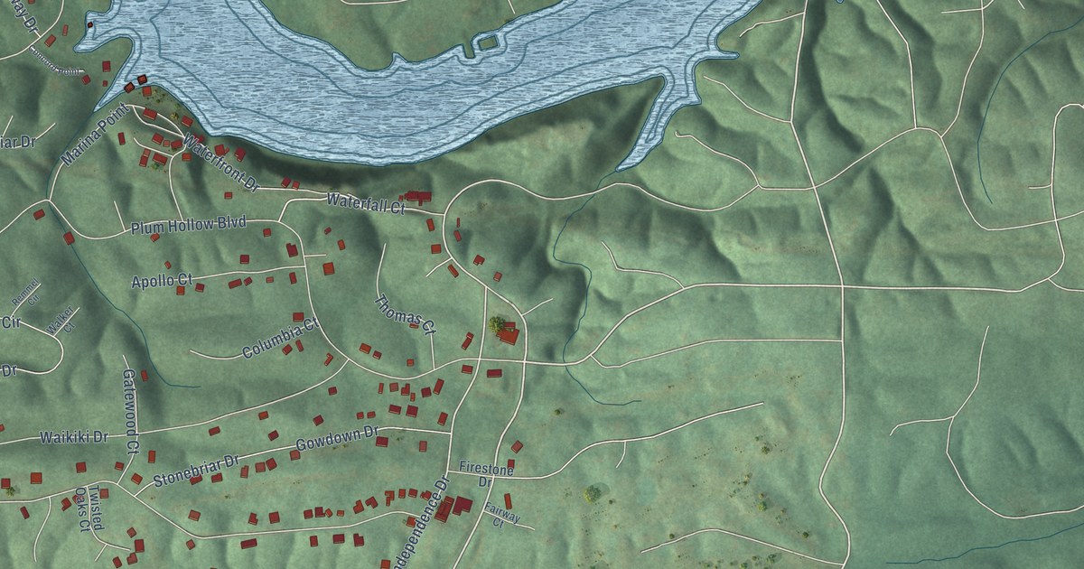 Map of Diamondhead, Arkansas in 2026