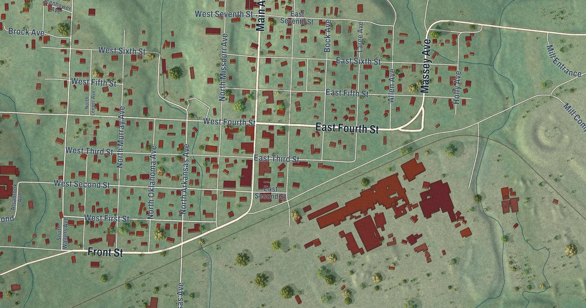Map of Dierks, Arkansas in 2026
