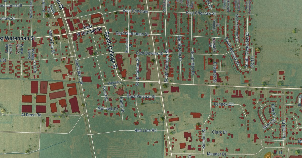 Map of Dumas, Arkansas in 2026