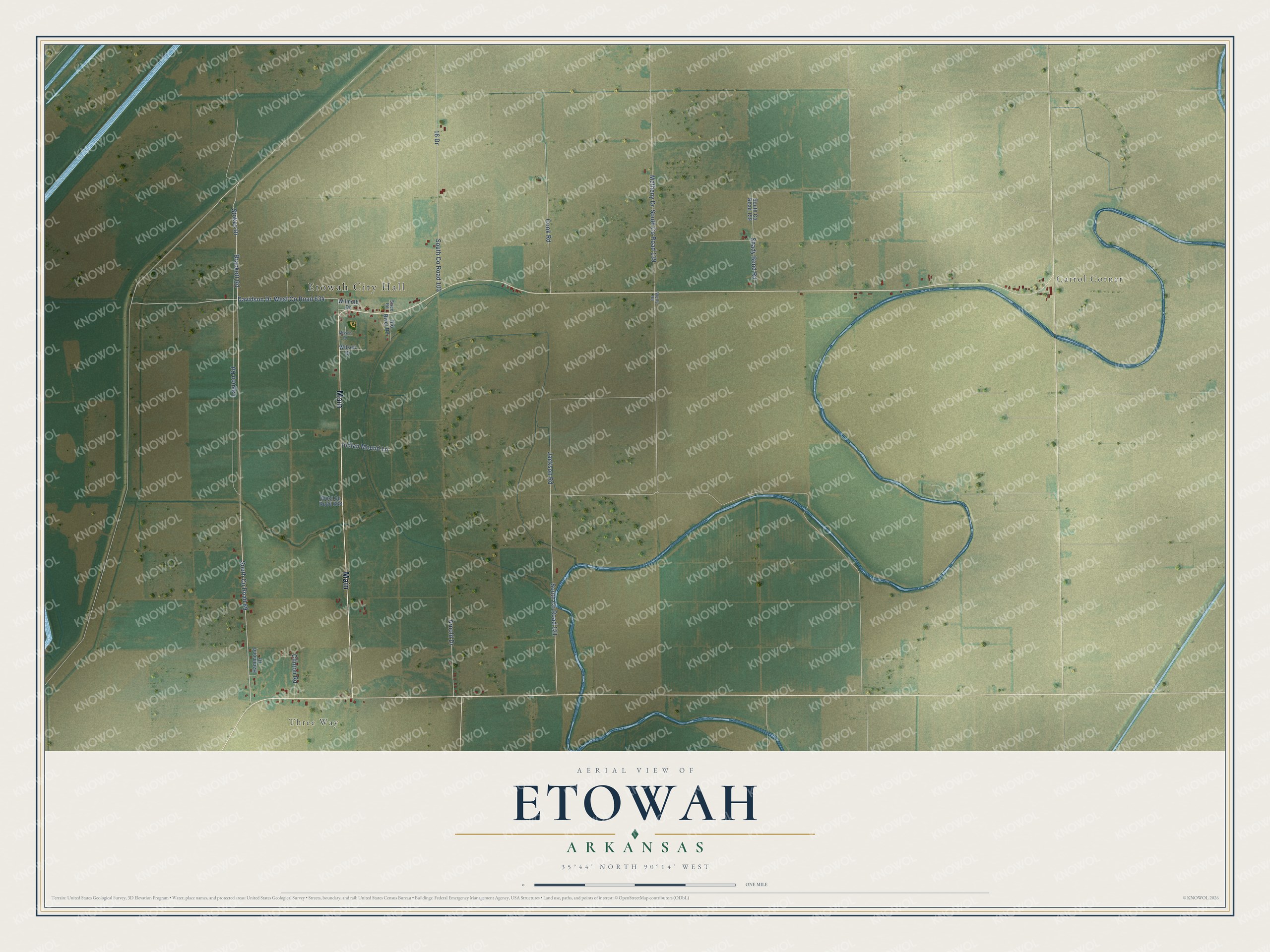 Watermarked full-map preview of Etowah, Arkansas