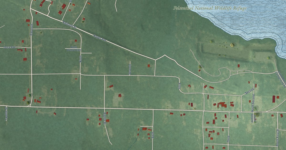 Map of Felsenthal, Arkansas in 2026