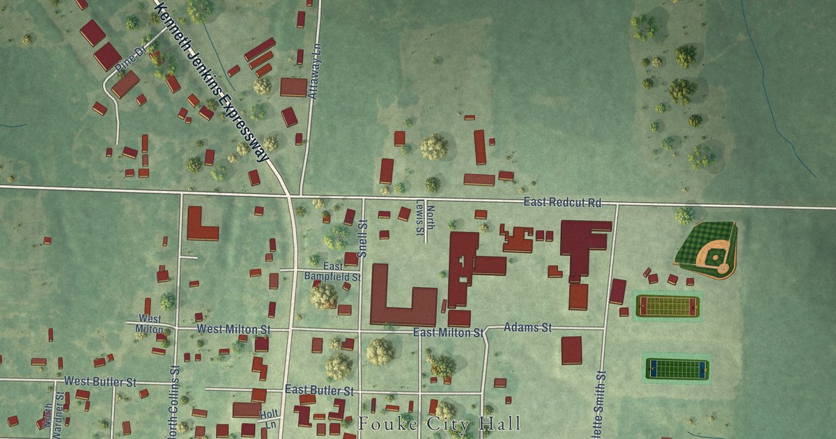 Map of Fouke, Arkansas in 2026