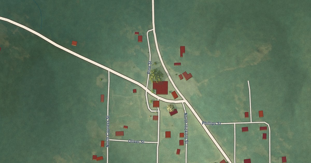 Map of Fountain Hill, Arkansas in 2026