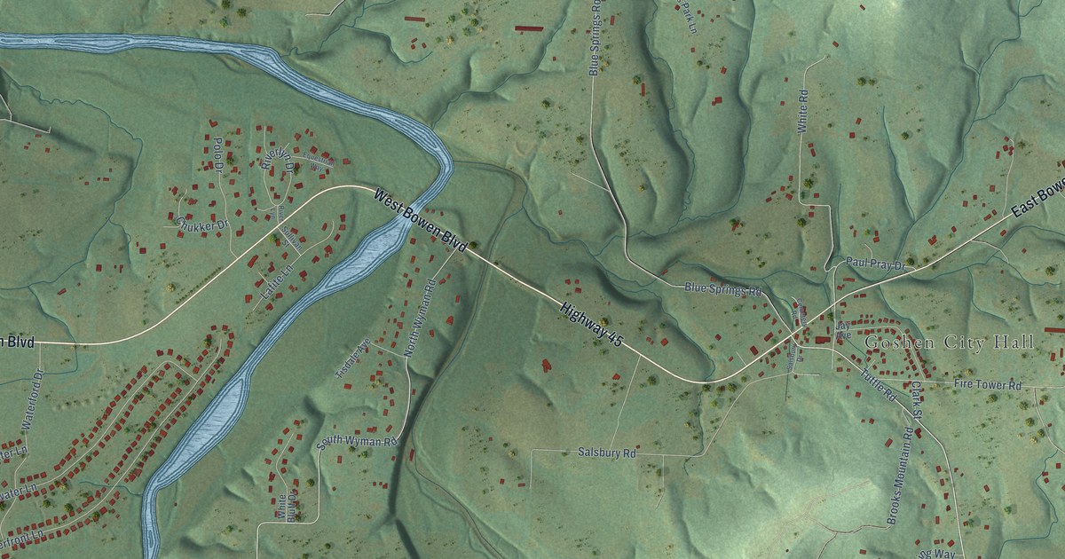 Map of Goshen, Arkansas in 2026