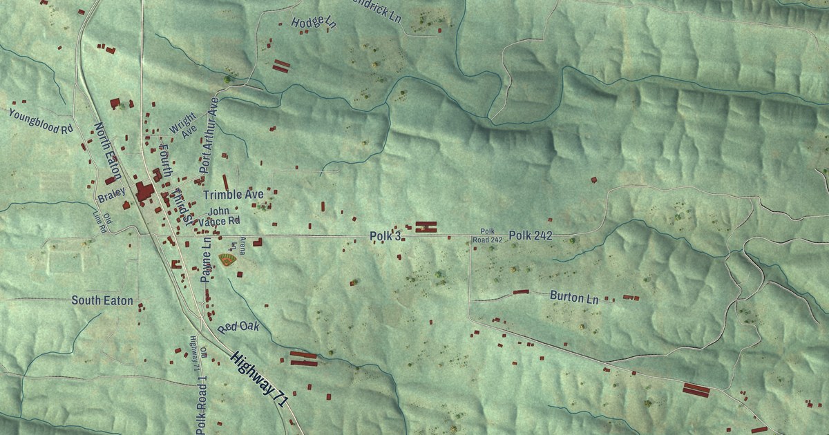 Map of Grannis, Arkansas in 2026