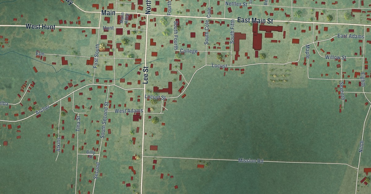 Map of Hampton, Arkansas in 2026