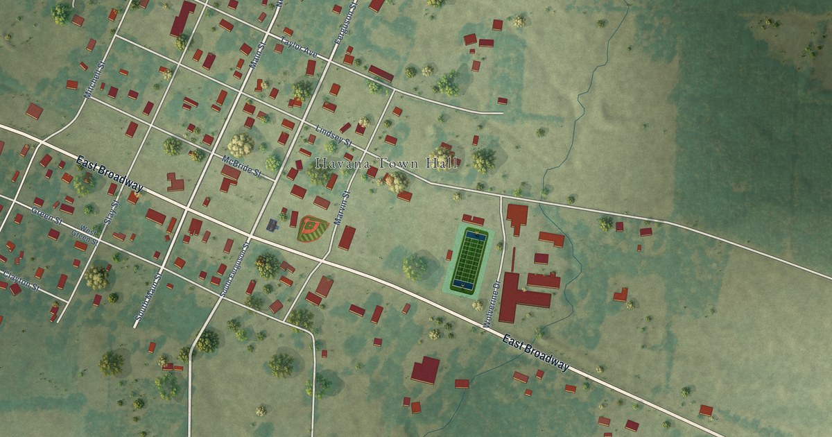 Map of Havana, Arkansas in 2026