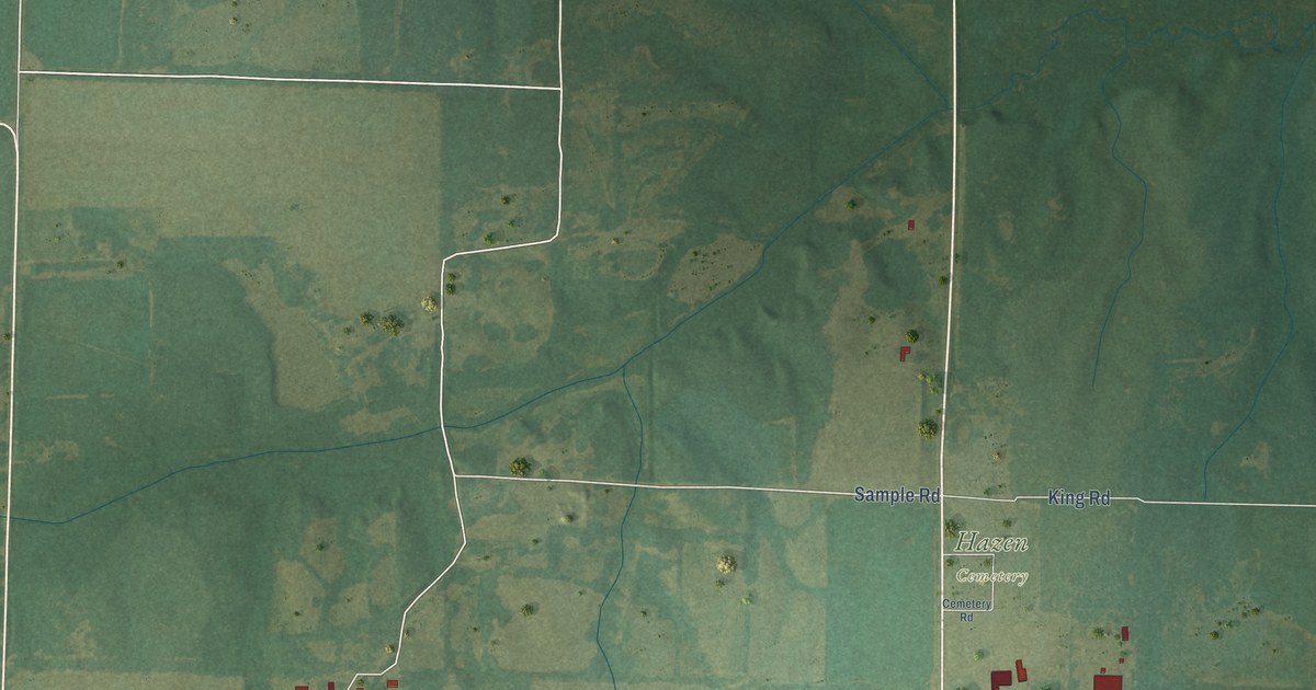 Map of Hazen, Arkansas in 2026