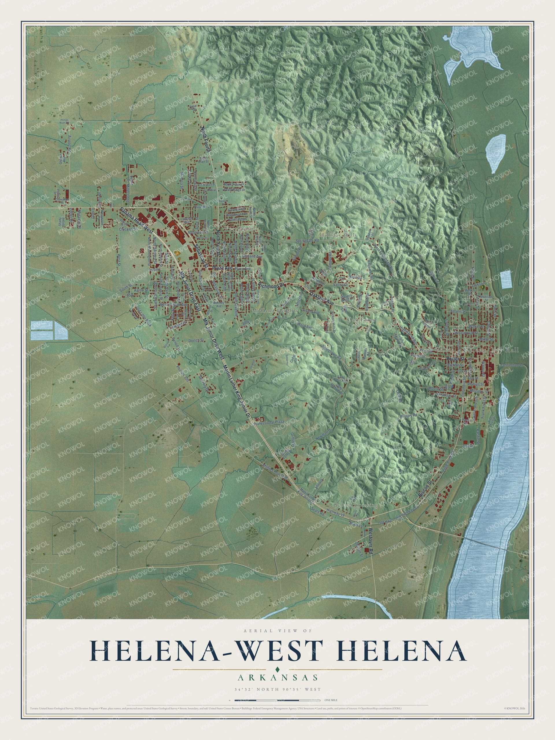 Watermarked full-map preview of Helena-West Helena, Arkansas