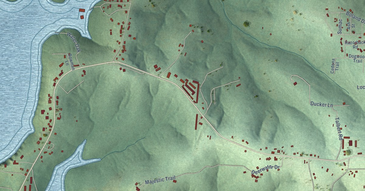 Map of Henderson, Arkansas in 2026